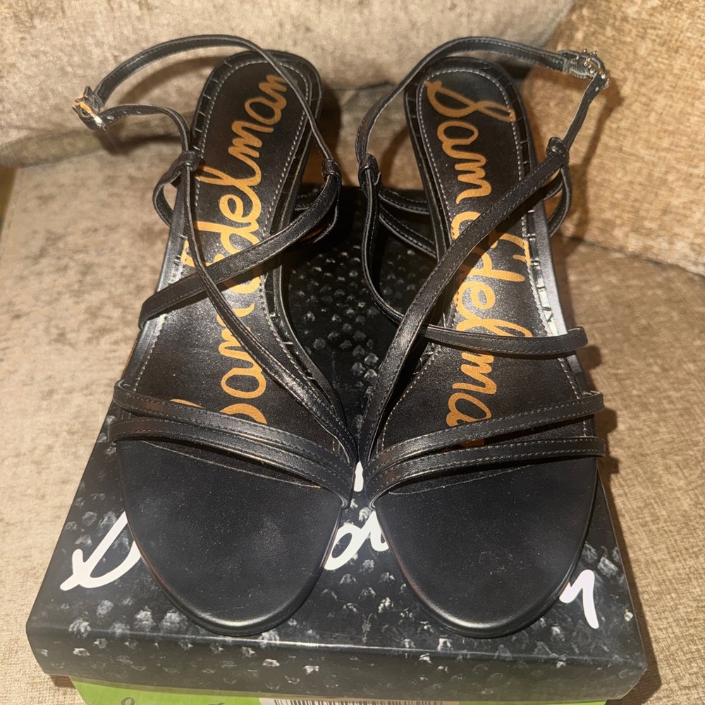 Sam Edelman Paislee Black Strappy Heels